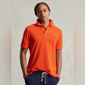 NWT Polo Ralph Lauren Orange Classic Fit Polo with Navy Pony | Size: Small